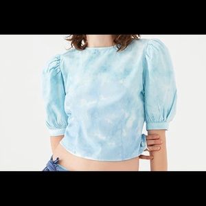 Puff shoulder soft cotton Blouse by Mavi